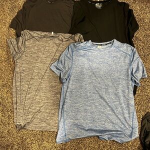 Russell Athletic Black, Gray, and Blue Short Sleeve Tees